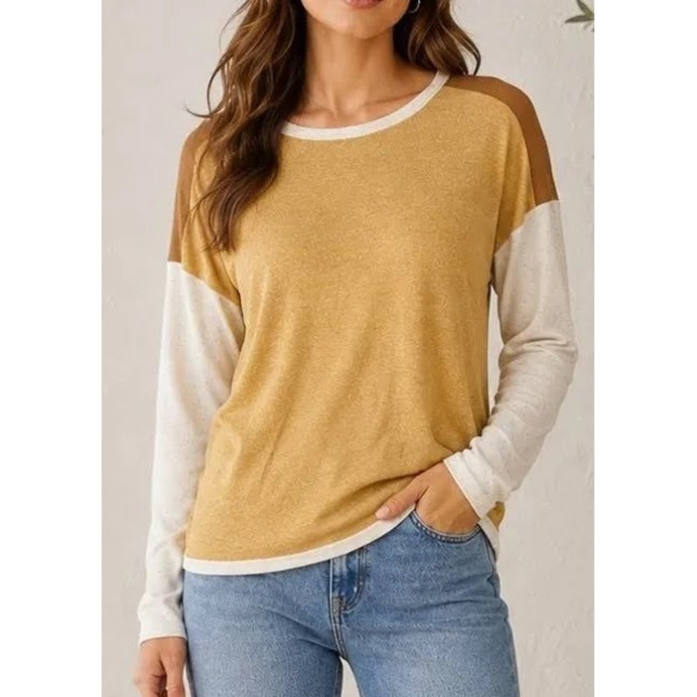 Smartwool Womens Colorblock Wool Blend Long Sleeve Top M Fall Layering Hiking